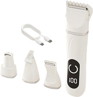 Dog Hair Trimmer,4-in-1 Quiet Electric USB Rechargeable Grinder | Pet Grooming Kit - for Puppy Pet Dachshund Home Indoor Paw Claw Cutting Trimming