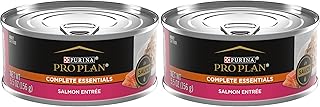 Purina Pro Plan Gravy Wet Cat Food,Complete Essentials Salmon Entree in Sauce - 5.5 oz. Cans,(Pack of 48)
