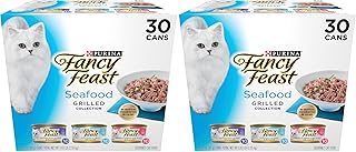 Fancy Feast Purina Grilled Wet Cat Food Seafood Collection in Wet Cat Food Variety Pack - 3 oz. Cans,(Pack of 60)