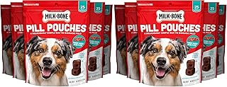 Milk-Bone Pill Pouches Dog Treats,Hickory Smoked Bacon Flavor,6 Ounce,(Pack of 10)