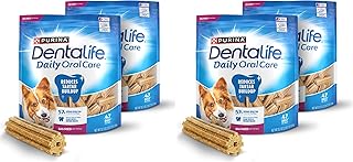 Dentalife Daily Oral Care Dog Treats for Small and Medium Dogs,Chewy Dental Treat to Freshen Breath and Fight Tartar,Chicken Flavor,35.7 oz. Each,94 Chews-2 x 47 ct. Pouch,94 Count (Pack of 2)