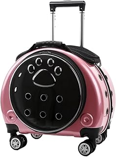 Large Space Pet Trolley & Travel Backpack, Breathable Carrier Bag for Cats and Portable Carrying for Dogs