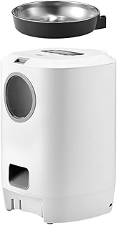 Automatic Pet Feeder Voice-Activated Dry Food Dispenser with 4 Meals Scheduling Programmable Timer for Cats and Dogs, Pet Feeding Container Without Battery for Home Use