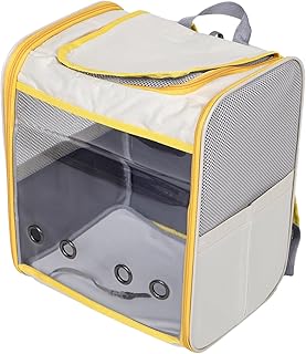 Breathable Pet Backpack Carrier for Cats and Small Dogs, Collapsible Soft-Sided Cat Carrier Pouch with Double Shoulder Straps, Large Capacity Travel Bag for Outdoor Trips