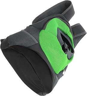 NUOBESTY Small Dog Chest Carrier Backpack Breathable Pet Carrier for Cats and Small Dogs with Adjustable Straps and Front Facing Design for Travel Outdoors (Green, Size S)