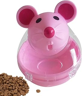 Interactive Cat Food Toy | Tumbling Mouse Feeder Ball, Small Treat Dispenser, Slow Feeding Exercise | Safe PP PC Construction, Portable Easy Clean Design | Prevents Obesity Encourages Hunting