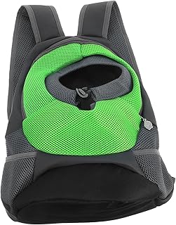 Small Dog Backpack Carrier Front Facing Dog Chest Prethoracic Pet Travel Backpack with Adjustable Straps for Outdoor Use, Puppy and Kitten Carrier Pouch S Green