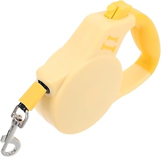 Retractable Dog Leash for Small Dogs 3-Meter Automatic Tape Leash with Anti-Slip Handle Yellow Telescopic Traction Rope for Walking and Puppy Training