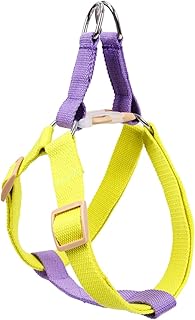 Alasum Adjustable Violet and Amber Dog Vest Harness, Small Size Pet Chest Strap, Rainbow Puppy Traction Harness Without Leash for Walking and Training