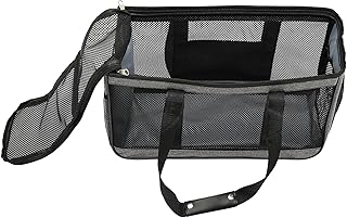 Breathable Cat Carrier Soft-Sided Pet Carrying Bag Handheld Outdoor Travel Carrier for Cats and Small Dogs Gray