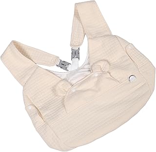 Pet Carrier Backpack Cross Chest Double Shoulder Portable Dog Carrying Backpack for Small Medium Cats and Puppies Outdoor Travel Hiking Beige