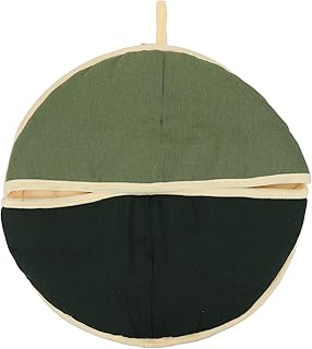 Warm Cat and Dog Nest, Soft Cotton Linen Pet Bed for Winter, Small Comfortable Pet House for Cats and Dogs, Green