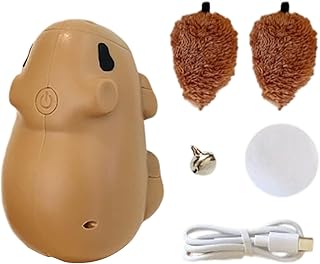 Electric Cat Toy, Rechargeable Interactive Toy, Motion Sensor Kitten Toy Balls for Kitten Medium Large Home Bedroom Balcony Indoor Backyard Outdoor Park Travel (Brown)