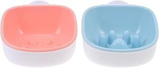 2pcs Hanging Pet Bowls Set with Slow Feeder Design, Anti-Spill Dog Water and Food Bowls, Easy-Clean Plastic for Dogs and Cats, Suitable for Cages and Travel