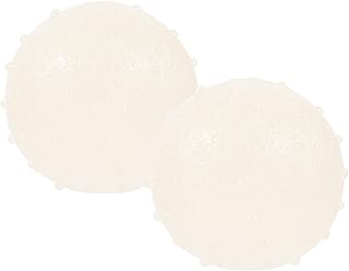 Toyvian 2pcs Luminous Rubber Dog Balls Large 6.5cm Diameter Interactive Chew Sturdy Puppy Squeaky Balls for Night Play and Fetch