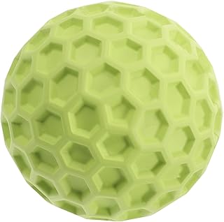 UPKOCH Interactive Dog Chew Ball for Aggressive Chewers, Sturdy Rubber Puppy Teething Ball Large Green, Squeaky Fetch for Dogs and Puppies