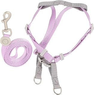 SUPVOX Small Purple Cat Harness and Leash Set, Soft Adjustable Nylon Escape Proof Kitten Walking Harness, Lightweight Outdoor Pet Supplies for Small Cats