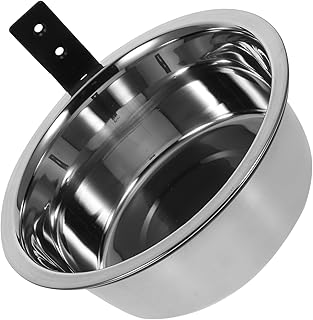 Raised Dog Bowl and Wall Mounted Pet Water Dish Stainless Steel 8-inch Anti-Overturn Elevated Feeding Bowl for Large Dogs and Cats Outdoor Use