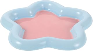 Ceramic Cat Food Bowl Set Whisker-Friendly Small Star-Shaped Pet Feeding Dish for Kittens and Small Dogs Flat Wet Food and Water Plate