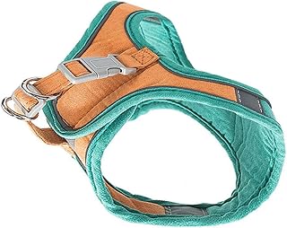 UPKOCH Adjustable Cat Harness and Leash Set, Reflective Soft Vest with Anti-Escape Design, Orange-Green Small Size, Comfortable Walking Strap for Cats and Kittens Outdoors