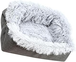 2-in-1 Plush Cat Nest and Pet Cushion Soft Warm Winter Cat Bed Mat Portable Indoor Pet Nest