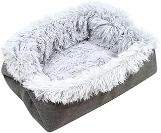 Cabilock Plush 2-in-1 Cat Mat and Cushion Bed Soft Winter Warm Pet Nest Pad for Indoor Cats Foldable Pet Plush Cushion Mat for Comfort