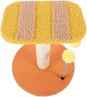 UPKOCH -Shaped Cat Scratching Post Kitten Scratcher with Sisal Rope Sturdy Wear-Resistant Integrated Cat Tree for Indoor Use Small Space Saving